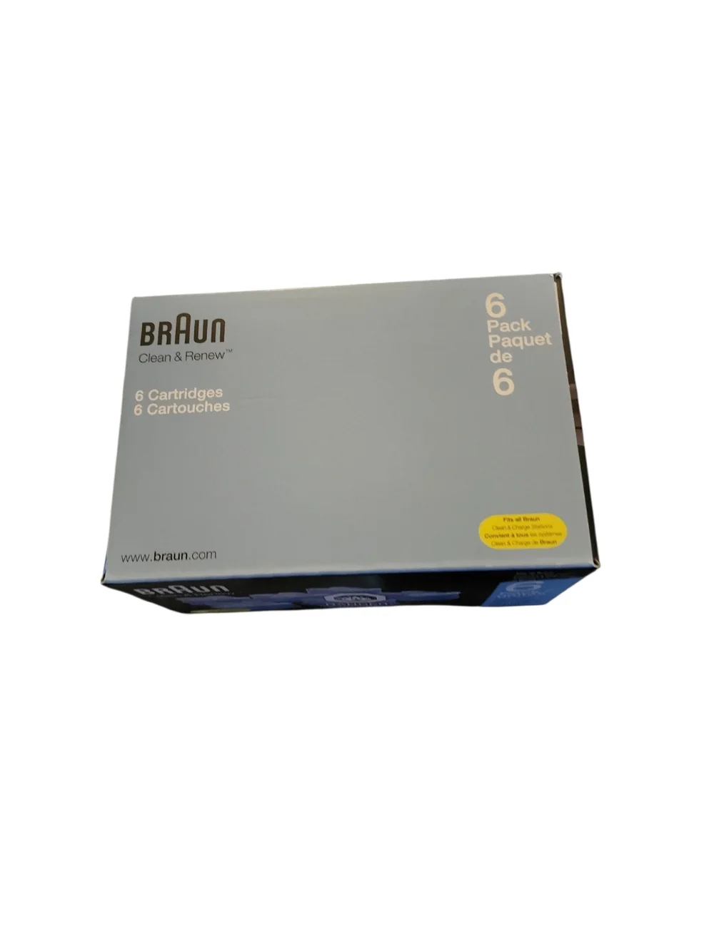 Braun Clean & Renew Lemon-Scented Cleaning Refill Cartridge 6 Pieces New In Box - Picture 5 of 5